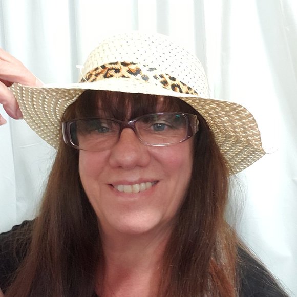 Fun Straw Sun Hat w/ Leopard Print Ribbon NWT - Picture 4 of 5